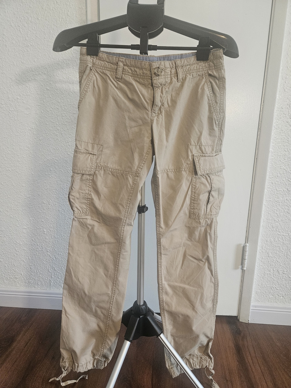Men's Khaki Cargo Pants - Beige Utility Trousers
